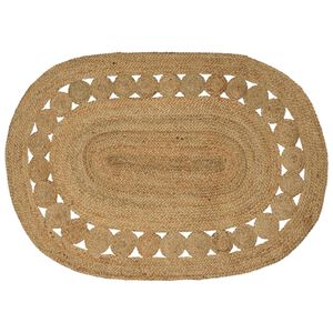 vidaXL Teppe Brun 100 x 152 cm Jute