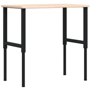 vidaXL Arbeidsbenk 100x60x(71,5-98) cm heltre eik rektangul&aelig;r