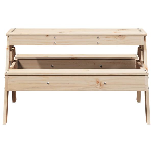 vidaXL Piknikbord for barn 88x97x52 cm heltre furu