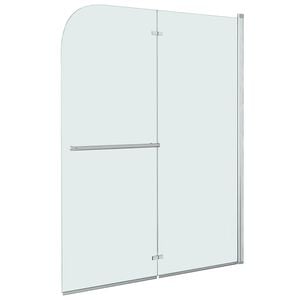 vidaXL Leddet dusjd&oslash;r med 2 paneler ESG 95x140 cm