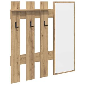 vidaXL Vegghengt kleshenger Veggmontert Artisan Eik 100 x 10 x 100 cm