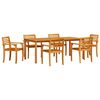 vidaXL Hage Spisegruppe 9 pcs Brun Solid akasietre