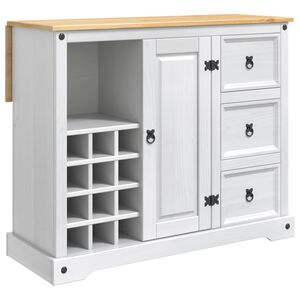 VidaXL Kj&oslash;kkenoppbevaring Hvit og Honningvoks 112 x 70 x 91,5 cm