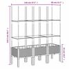 vidaXL Plantekasse med espalier blågrå 120x40x142,5 cm PP