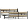 vidaXL Sengeramme i metall uten madrass sonoma eik 183x213 cm