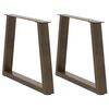 vidaXL Salongbordben V-formet 2 stk naturst&aring;l 70 x (42-43,3) cm st&aring;l