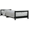 vidaXL Barnesengeramme svart 90x200 cm heltre furu