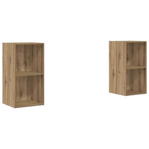vidaXL TV-benksett 2 pcs Artisan Eik 37 x 37 x 72 cm Konstruert tre