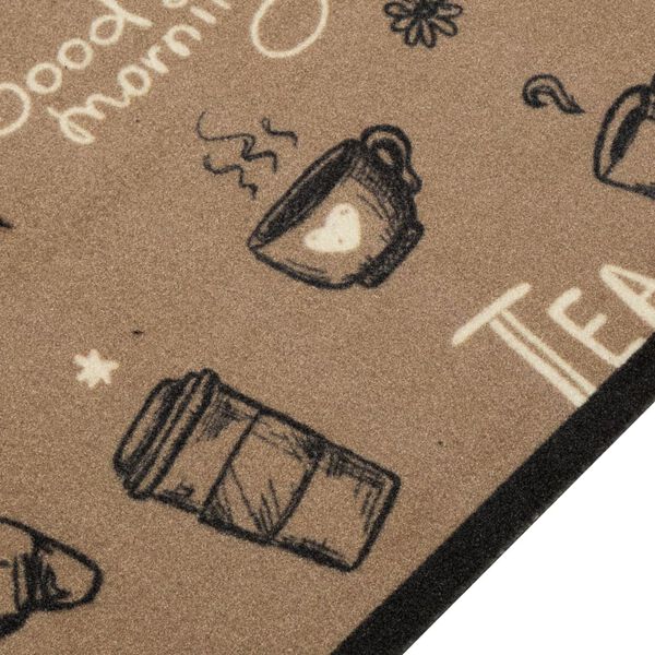 vidaXL Kj&oslash;kkenteppe vaskbar Morning brun 60x300 cm fl&oslash;yel