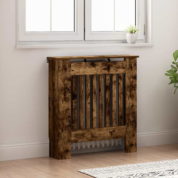 vidaXL Radiator Deksel R&oslash;kt eik 78 x 19 x 81,5 cm Konstruert tre