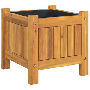 vidaXL Plantekasse med foring 31x31x30 cm helte akasie