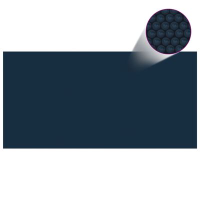 vidaXL Flytende solarduk til basseng PE 600x300 cm svart og blå