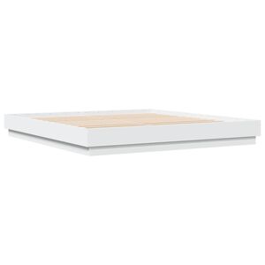 vidaXL Sengeramme hvit 180x200 cm konstruert tre