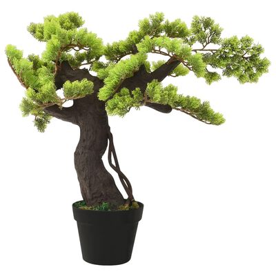 vidaXL Kunstig sypress bonsai med potte 70 cm grønn