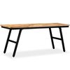 vidaXL Benk gjenvunnet teak og st&aring;l 110x35x45 cm