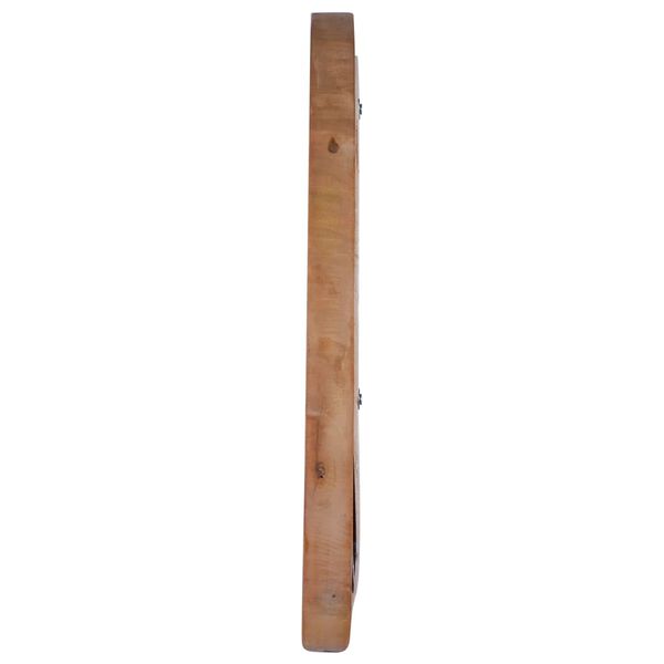 vidaXL Veggspeil 40 cm teak rund