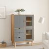 vidaXL Highboard OTTA brun og grå 85x43x125 cm heltre furu