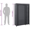 vidaXL Sammenleggbare garderober 2 stk grå 110x45x175 cm stoff