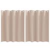 vidaXL M&oslash;rkleggende Gardiner med Ringer 2 pcs Gr&aring;brun 140 x 140 cm