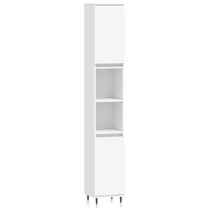 vidaXL Baderomsskap hvit 30x30x190 cm konstruert tre