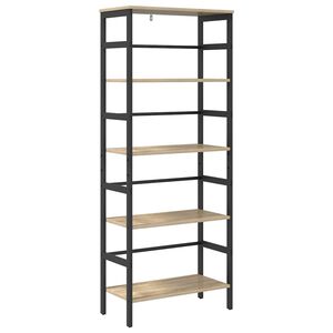 vidaXL Bokhylle 4 niv&aring;er 60 x 29,5 x 149 cm Konstruert tre Sonoma eik