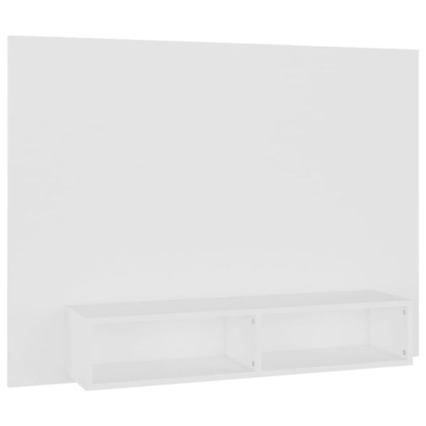 vidaXL Veggmontert TV-benk hvit 120x23,5x90 cm konstruert tre