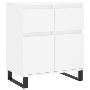 vidaXL Skjenk hvit 60x35x70 cm konstruert tre