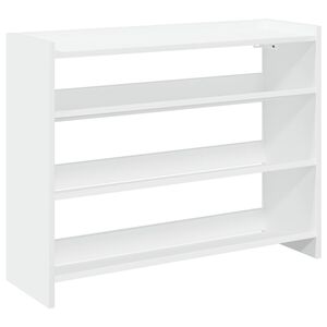 vidaXL Skohylle hvit 80x25x62 cm konstruert tre