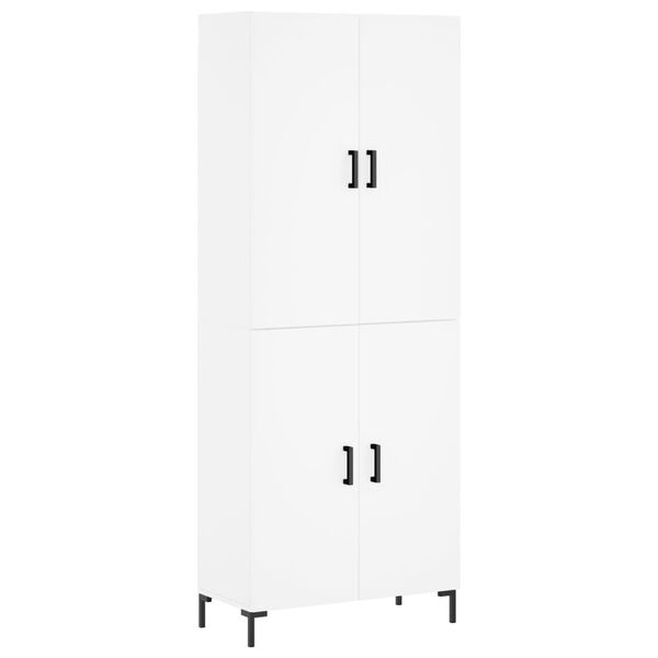 vidaXL Highboard hvit 69,5x34x180 cm konstruert tre