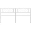 vidaXL Utskiftbar sengegavl i metall hvit 180 cm