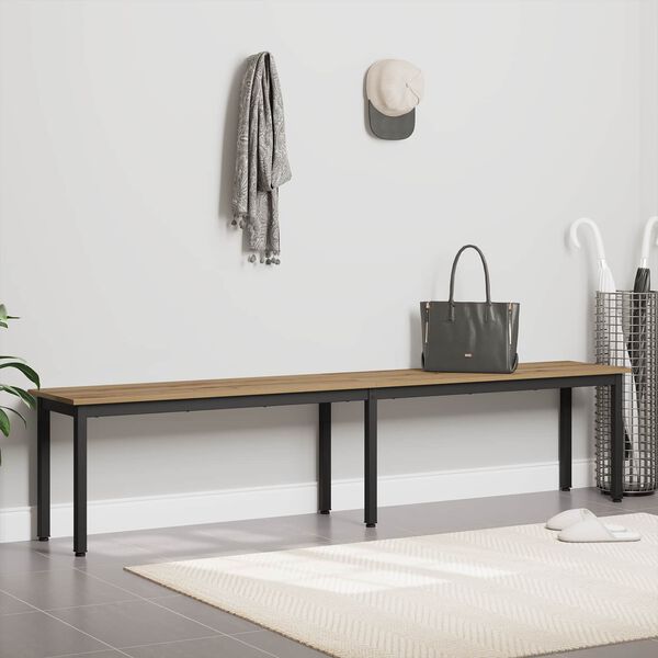 vidaXL benk Kunstnerisk Eik 200 x 35 x 45 cm Konstruert tre