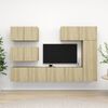 vidaXL TV-benksett 6 stk sonoma eik konstruert tre