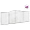 vidaXL Gabionkurver buede 6 stk 400x30x140/160 cm galvanisert jern