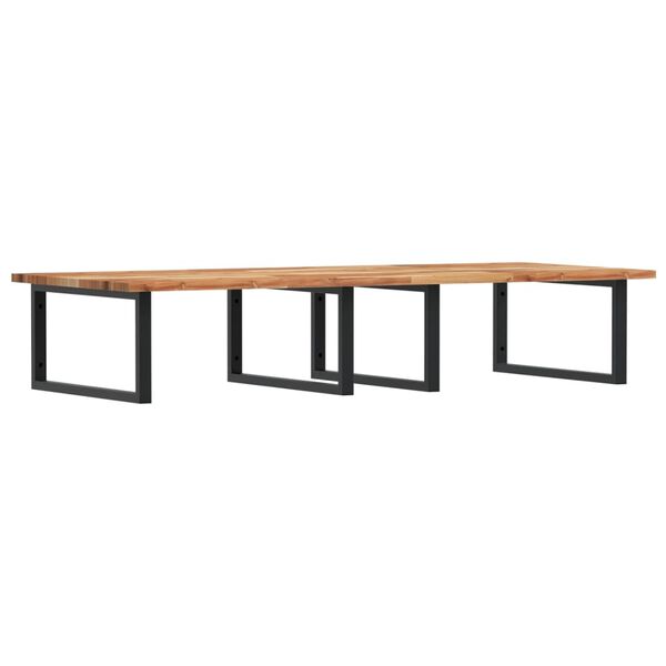 vidaXL Servanthylle veggmontert st&aring;l og heltre akasie