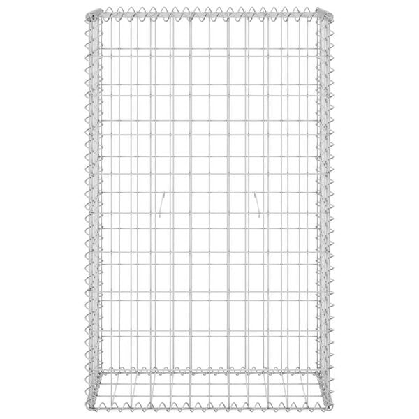 vidaXL Gabion med dekker galvanisert st&aring;l 60x30x100 cm