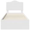 vidaXL Sengestamme med hodegjerde Hvit 90 x 190 cm Konstruert tre