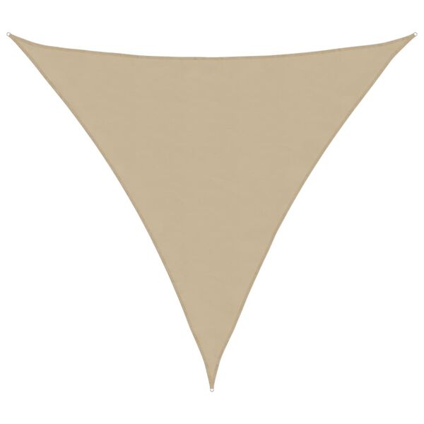vidaXL Solseil oxfordstoff trekantet 3,6x3,6x3,6 m beige