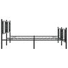 vidaXL Sengeramme i metall med hode- og fotgavl svart 193x203 cm