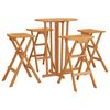 vidaXL Foldbart barsett 5 deler heltre teak