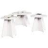 vidaXL Kaffebord 3 pcs Hvit
