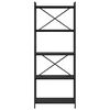 vidaXL Bokhylle Svart Eik 60 x 30 x 155 cm Konstruert tre