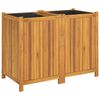 vidaXL Plantekasse med foring 100x50x75 cm helte akasie