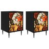 vidaXL Nattbordskap GENNEP 2 stk. Svart eik 36 x 33 x 51 cm