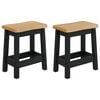vidaXL Barstol EKAI 2 stk. Svart 40 x 29 x 45,5 cm Heltre furu
