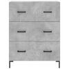 vidaXL Highboard betonggr&aring; 69,5x34x180 cm konstruert tre