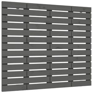 vidaXL Veggmontert sengegavl gr&aring; 106x3x91,5 cm heltre furu