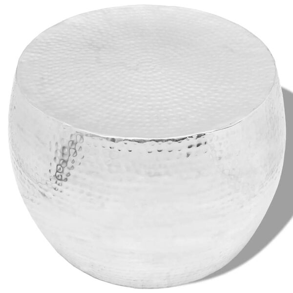 vidaXL Rundt salongbord aluminium s&oslash;lv