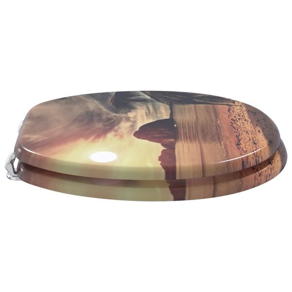 vidaXL Toalettsete Oransje 44 x 38 cm MDF-plater