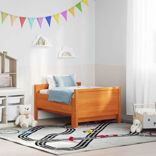 vidaXL Sengestamme Vokset Brun 80 x 200 cm Konstruert tre