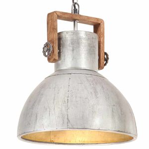 vidaXL Industriell hengelampe 25 W s&oslash;lv rund 40 cm E27